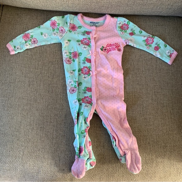 Lot of Girls Clothing Size 6 12 Months Top Dress Romper PJs Shorts Spring Summer - Picture 3 of 14